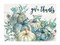 Blue Watercolor Harvest Pumpkin Landscape Give Thanks Poster Print by Tre Sorelle Studios - Item # VARPDXRB12233TS